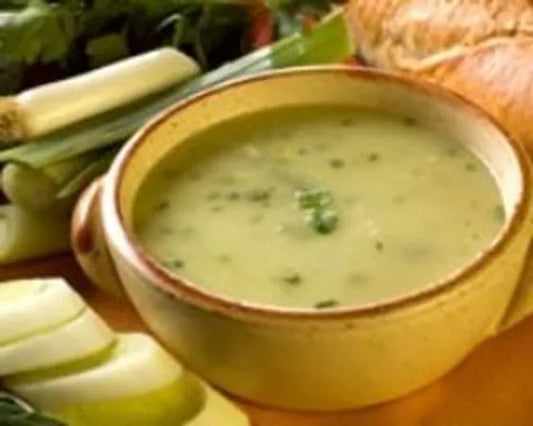 Potage aux poireaux protéiné